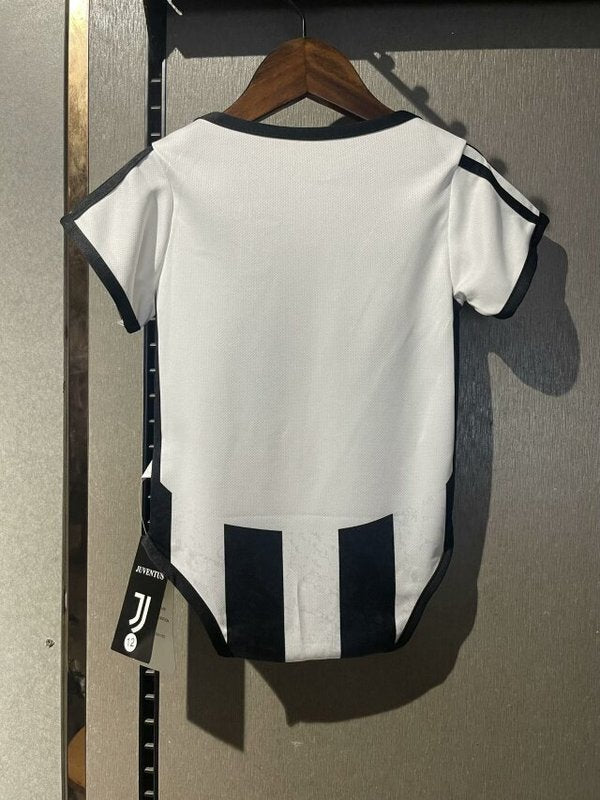 Body Bebê Infantil Juventus Home 24/25 - Preto e Branco