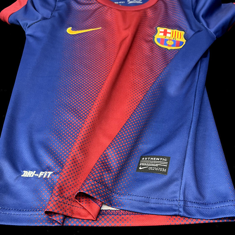 Kit Infantil Barcelona Home Retrô 11/12 - Grená