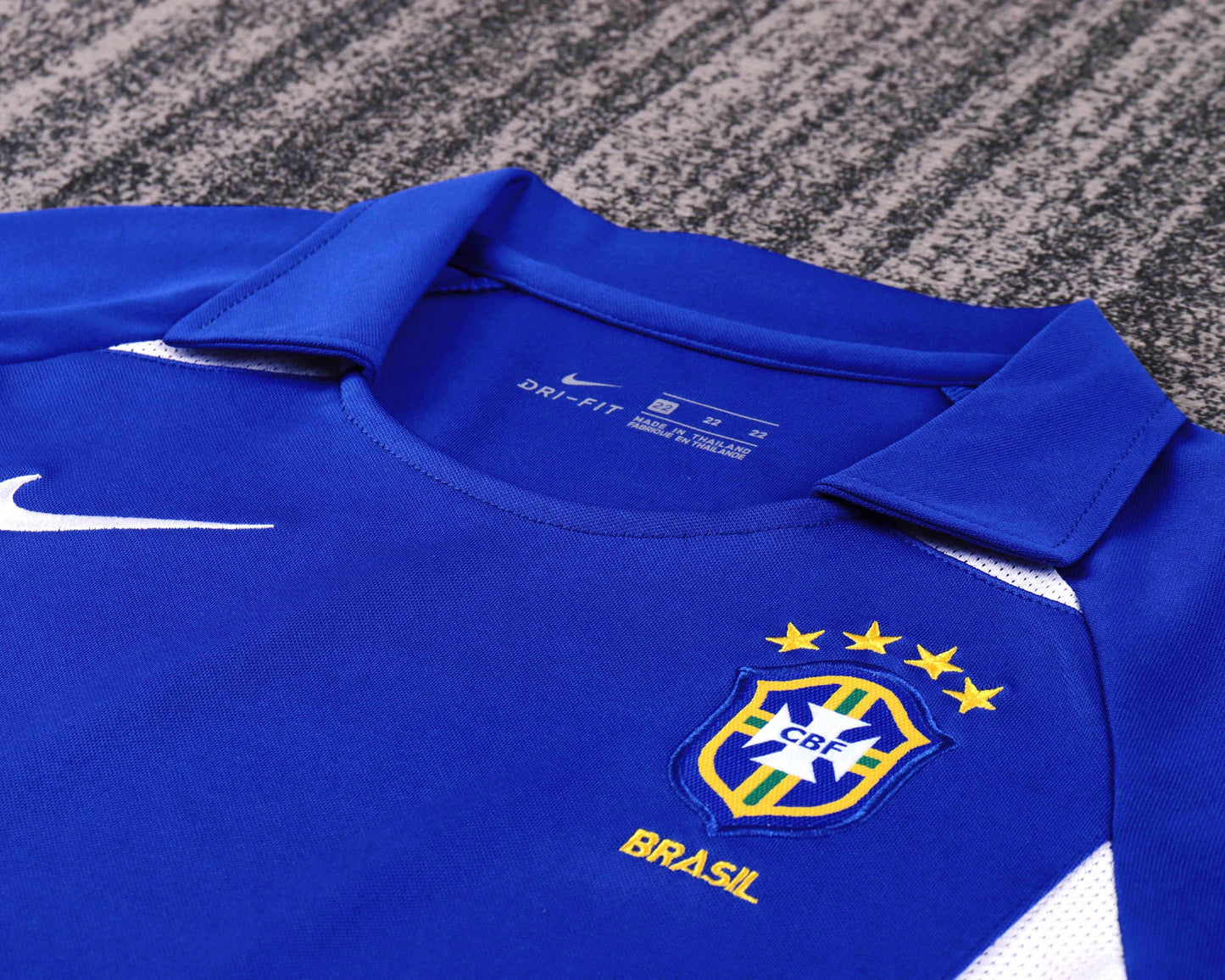 Kit Infantil Brasil Retro Away 2002 - Azul