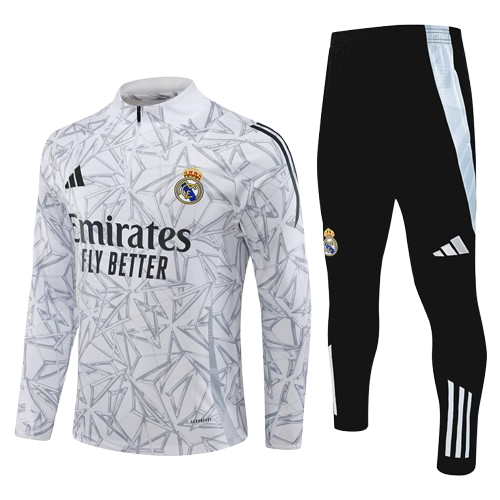 Kit Treino Agasalho + Calça Real Madrid - Branco