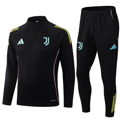 Kit Treino Agasalho + Calça Juventus - Preto