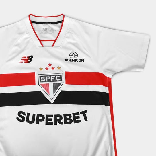 São Paulo Home 26/27 Jogador New Balance - Branco e Vermelho