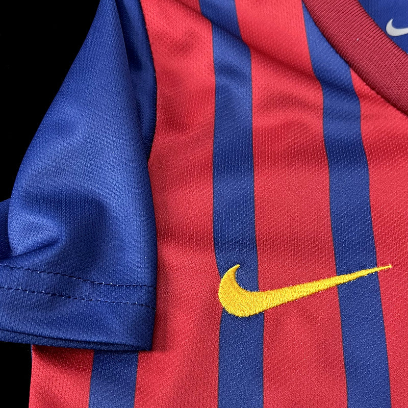 Kit Infantil Barcelona Home Retrô 12/13 - Grená