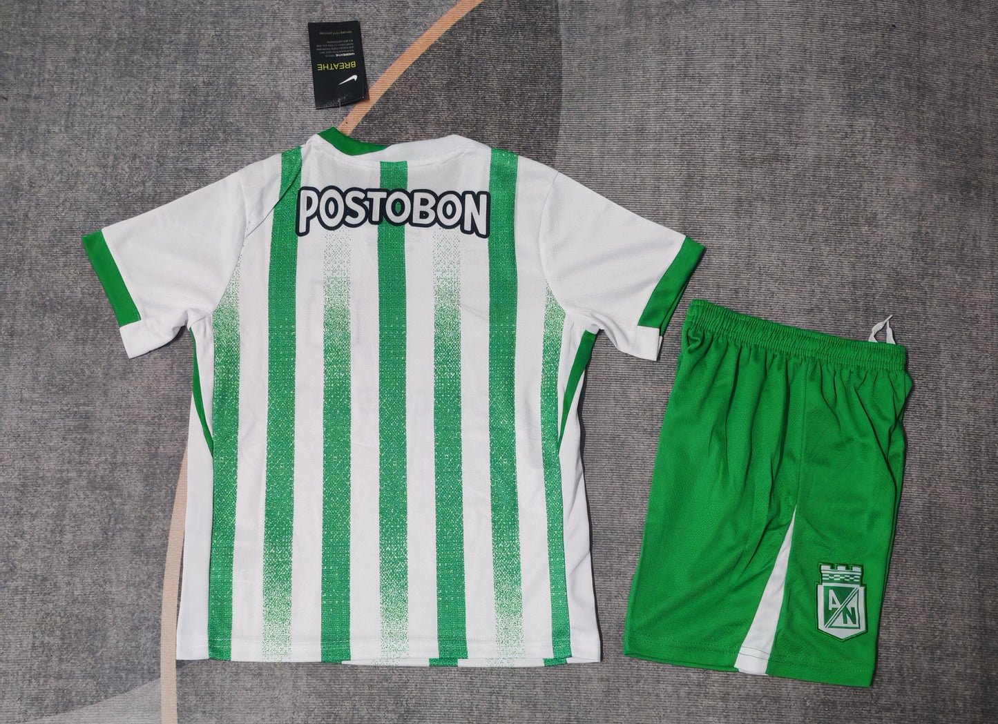 Kit Infantil Atletico Nacional Home 25/26 - Branco e Verde