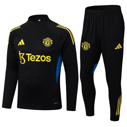 Kit Treino Agasalho + Calça Manchester United - Preto