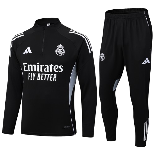 Kit Treino Agasalho + Calça Real Madrid - Preto