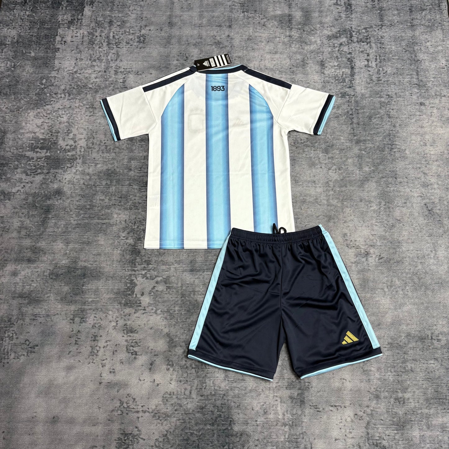Kit Infantil Argentina Home 26/27 - Azul e Branca