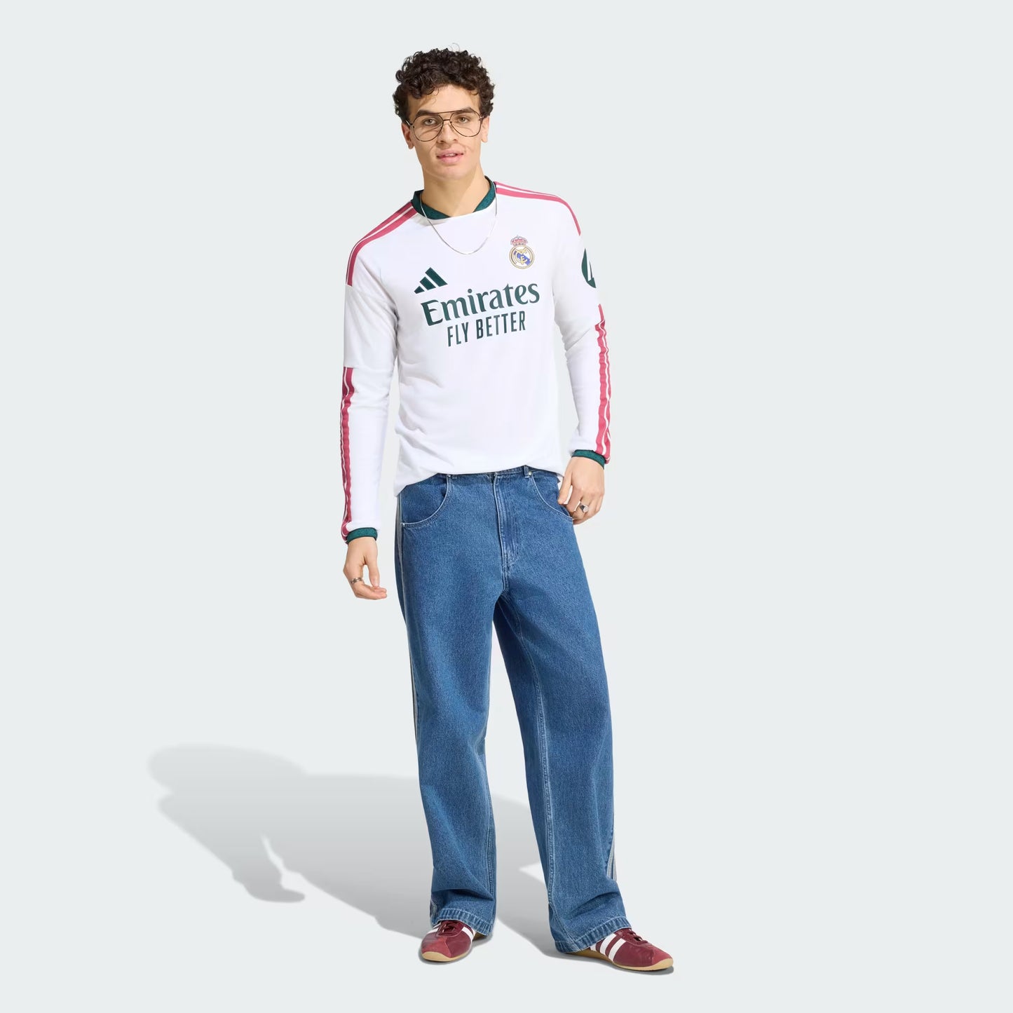 Real Madrid Home Manga Longa 26/27 Torcedor Adidas - Branca