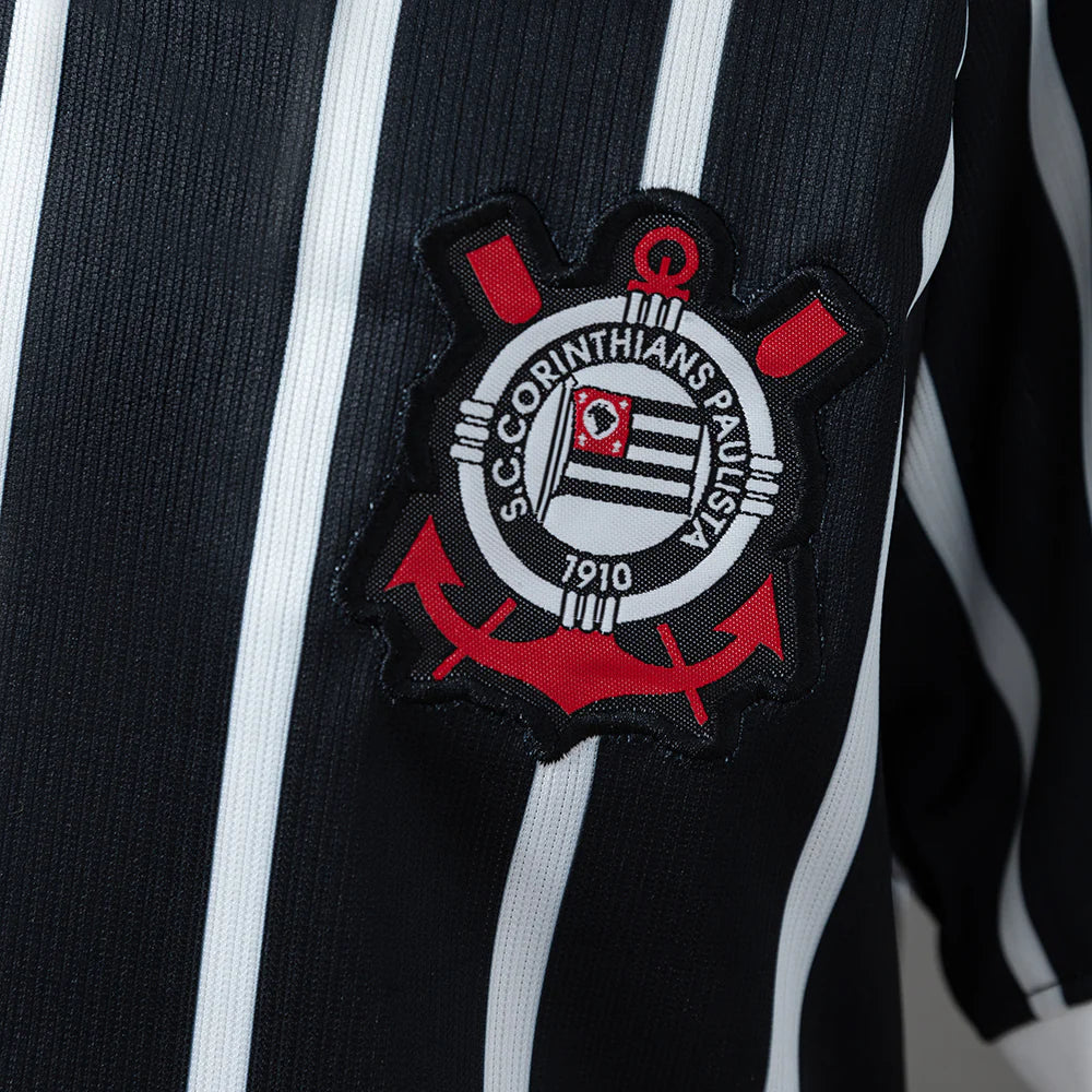 Kit Infantil Corinthians Away 26/27 - Preto e Branco