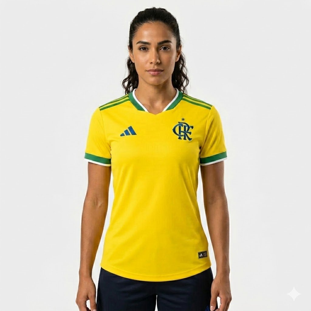 Flamengo Edição Especial Brasil 26/27 Torcedor Adidas Feminino - Amarela