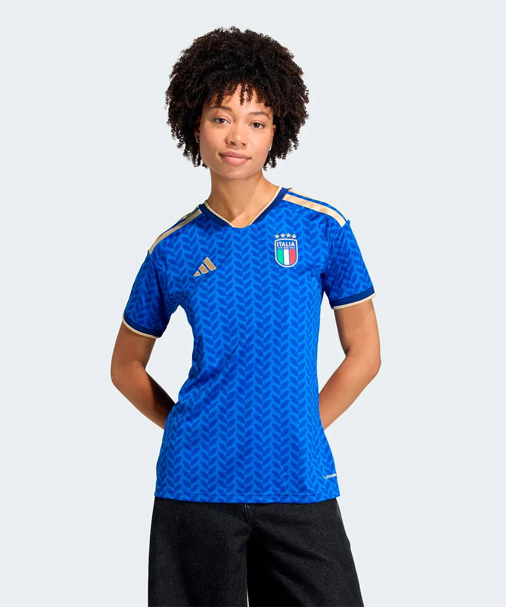 Itália Home 26/27 Torcedor Adidas Feminino - Azul