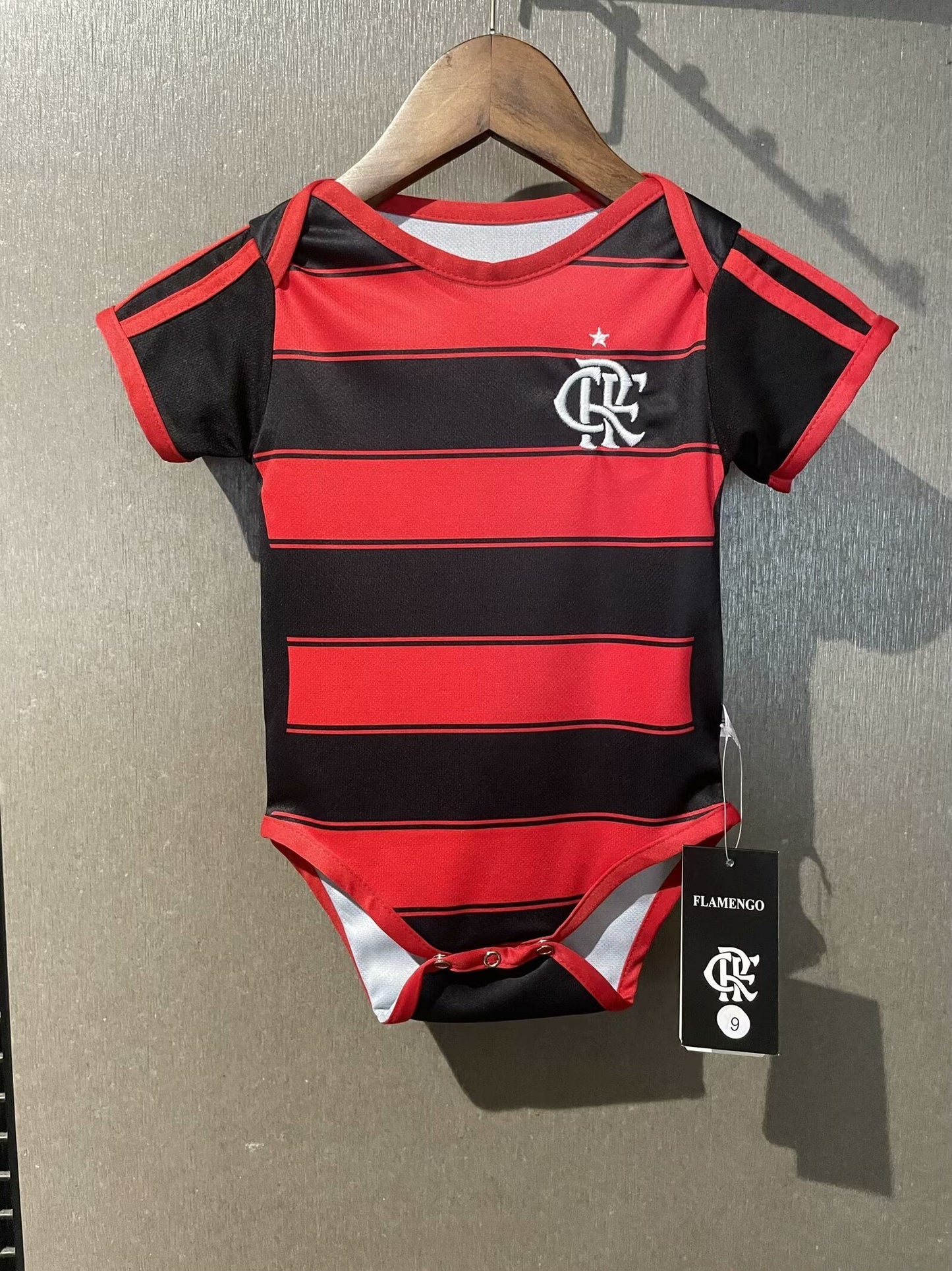 Body Bebê Infantil Flamengo Home 25/26 - Vermelho e Preto