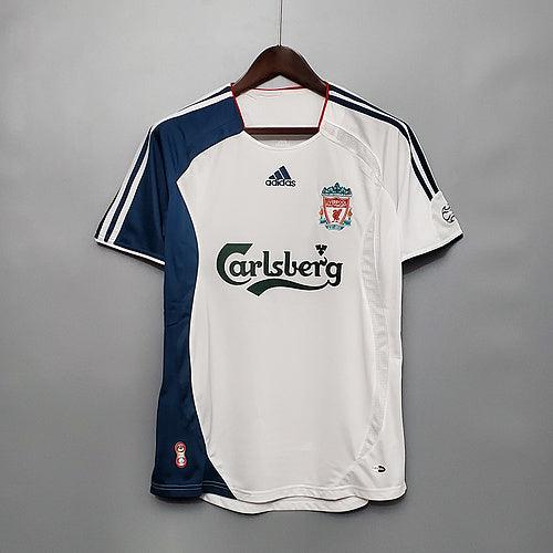 Liverpool Away Retrô 06/07 Adidas - Branca e Verde
