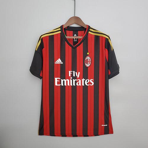 Milan Home Retrô 2013/2014 Adidas - Vermelha e Preta