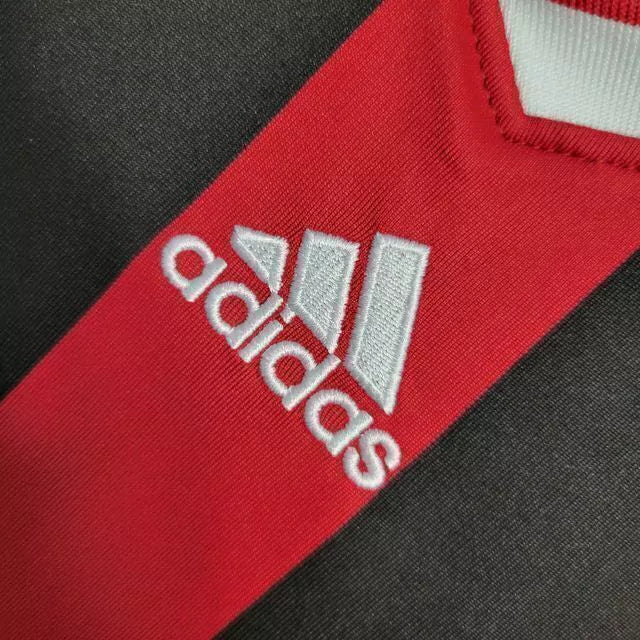 Milan Home Retrô 09/10 Adidas - Vermelha e Preta
