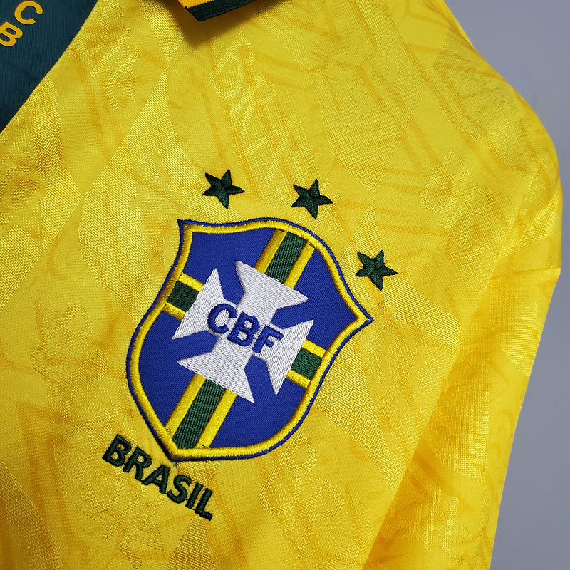 Brasil Home Retrô 1991/1993 Umbro - Amarela