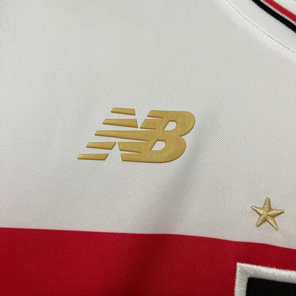 São Paulo Home 25/26 Torcedor New Balance Masculino - Branco e Vermelho