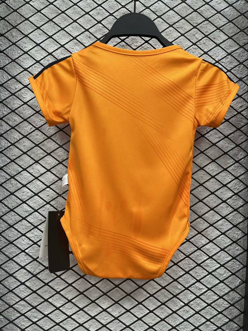 Body Bebê Infantil Real Madrid Away 24/25 Unissex - Laranja