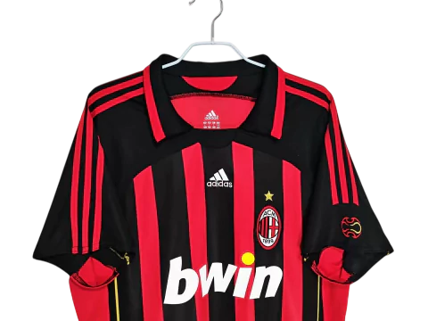 Milan Home Retrô 2006/2007 Adidas - Vermelha e Preta