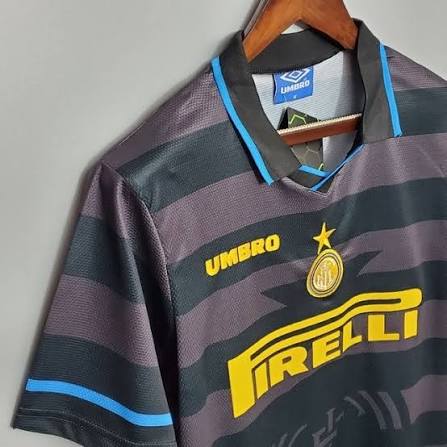 Inter de Milão Away Retrô 1997/1998 Umbro - Cinza