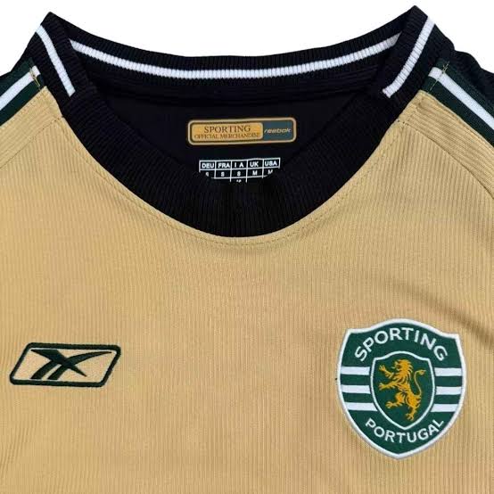 Sporting Away 02/03 Reebok - Dourado