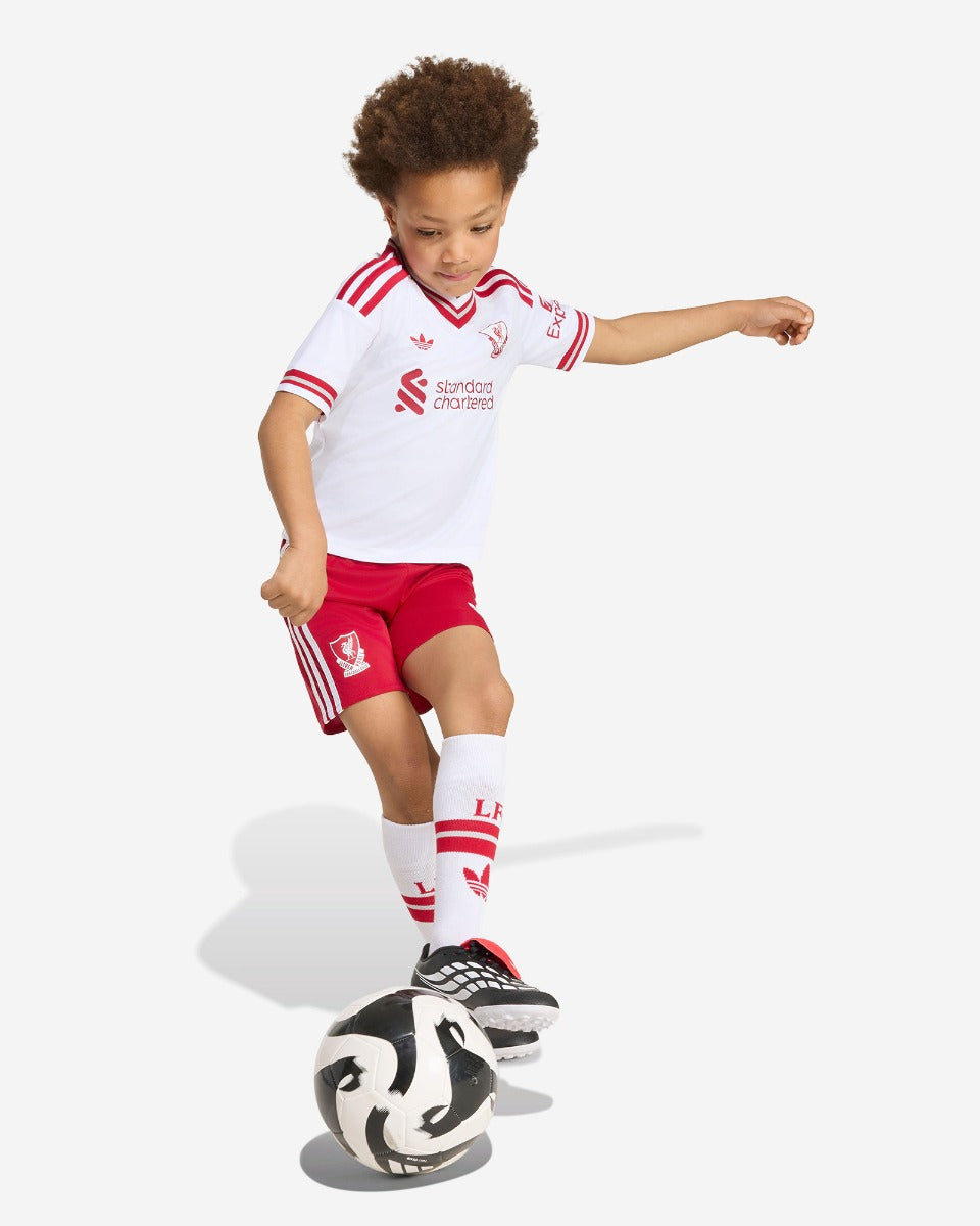 Kit Infantil Liverpool Away 26/27 - Branco