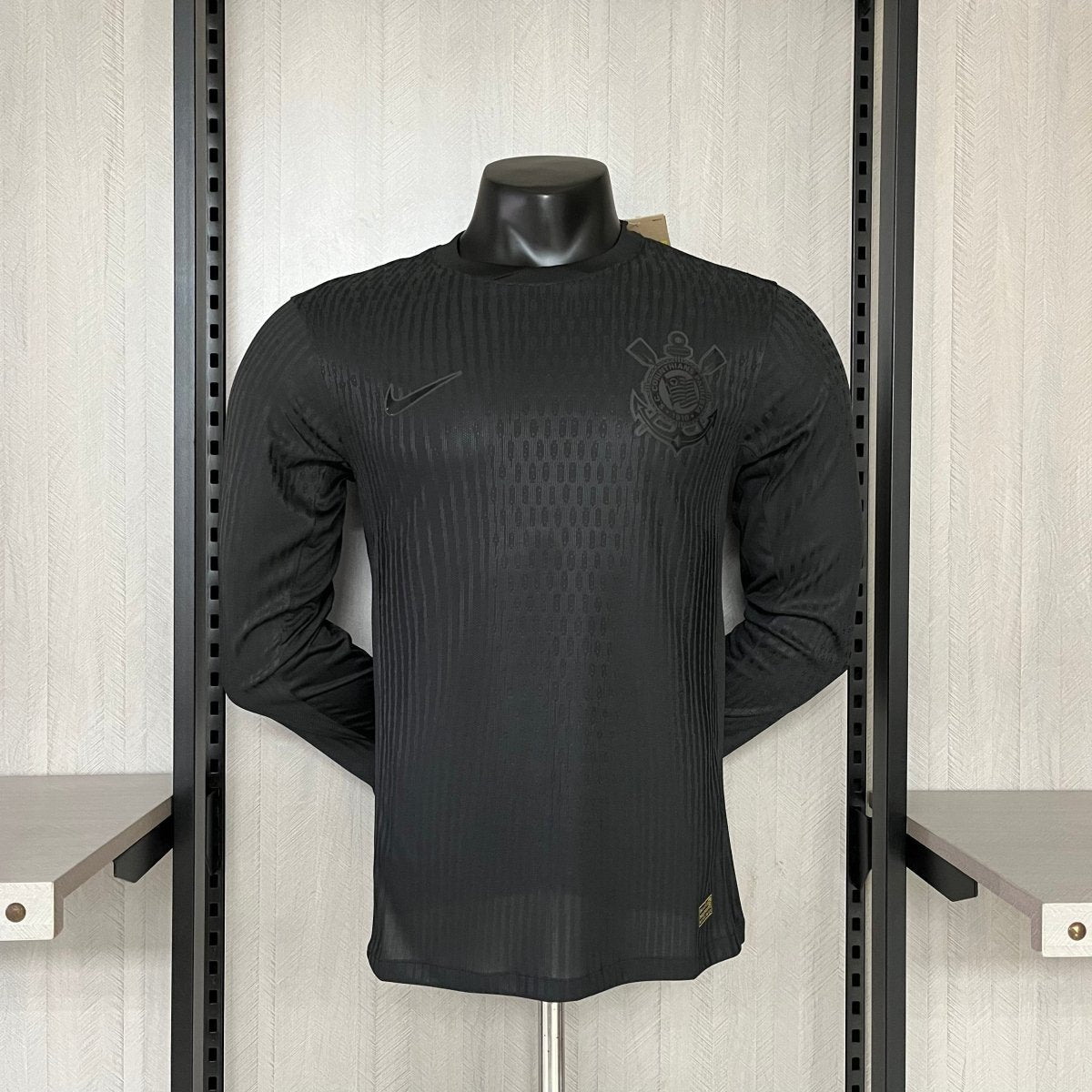 Corinthians Away 24/25 Jogador Manga Longa Masculino - Preta