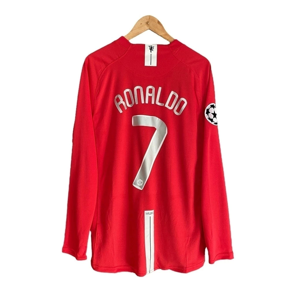 Manchester United Home 07/08 Manga Longa Nike - Vermelha