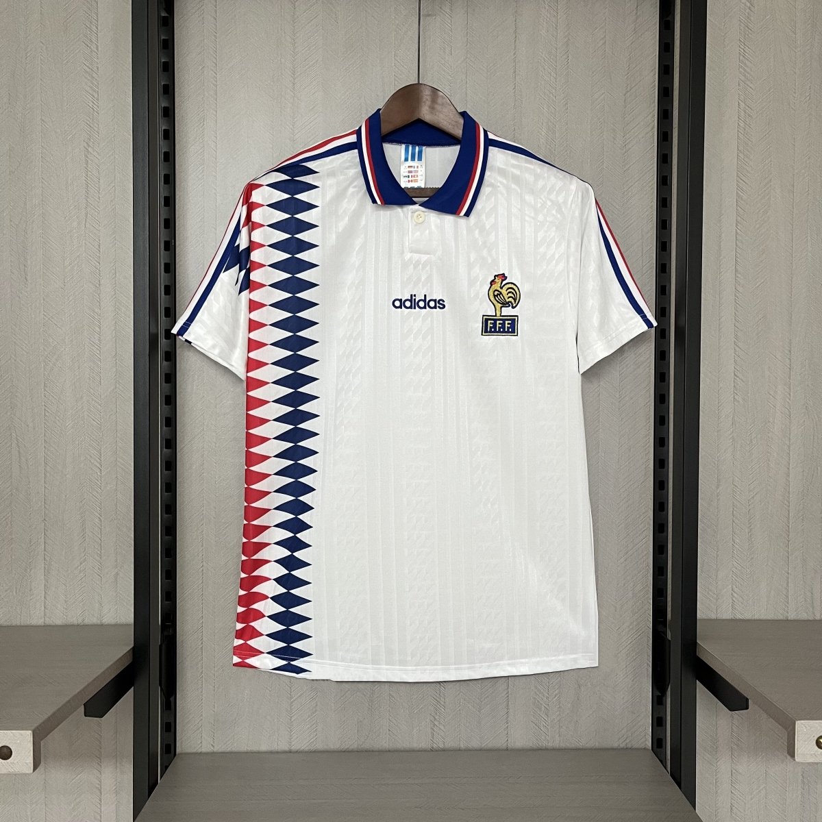 França Retrô Away 1994/95 Masculino Adidas - Branca