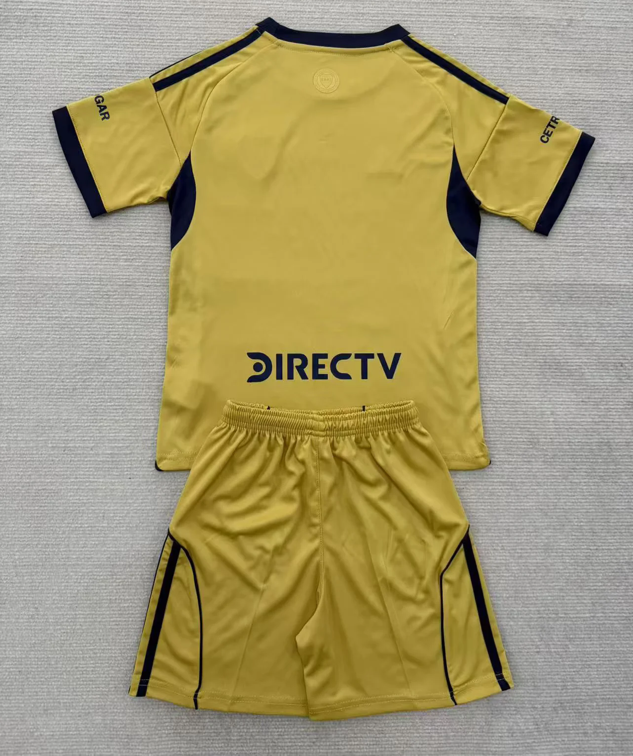 Kit Infantil Boca JRS Away 25/26 - Dourado
