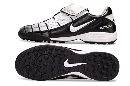 Chuteira Society Nike T90 TF - Preto e Branca