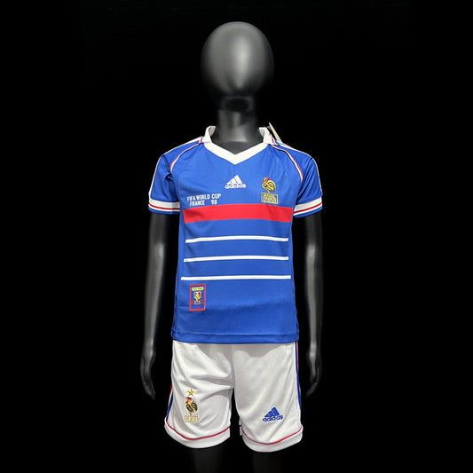 Kit Infantil França Home Retro 1998 - Azul