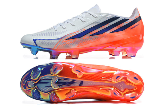 Chuteira Campo Adidas F50 Hyperfast Elite  - Branca e Laranja
