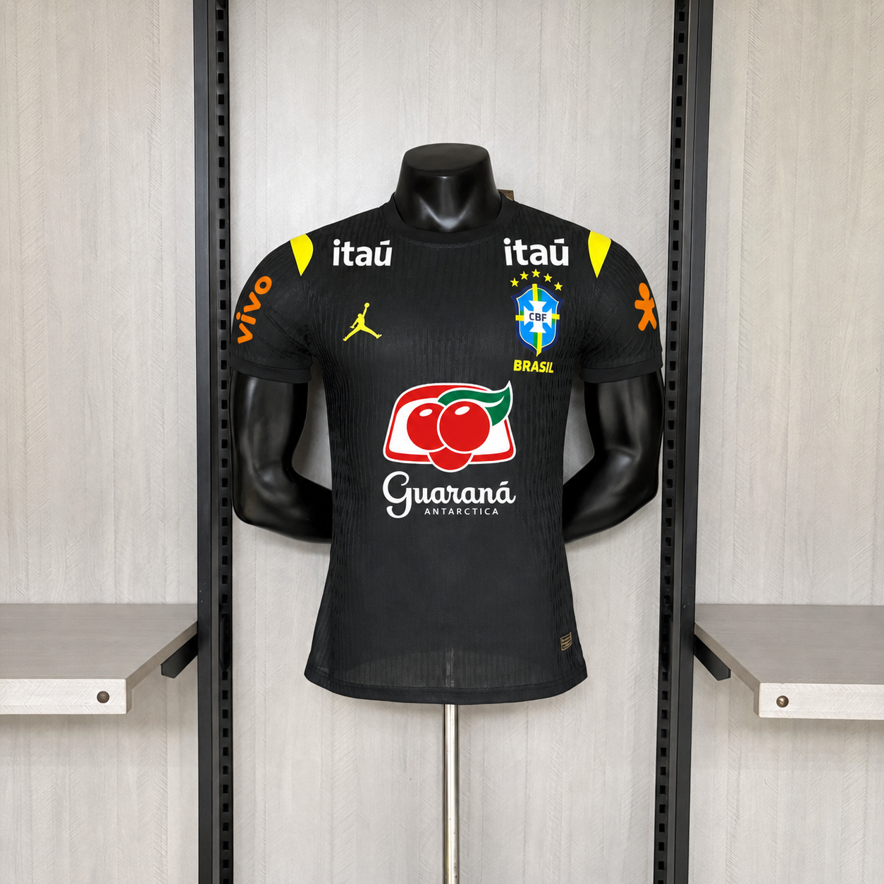 Brasil Treino 26/27 Com Patrocinios Jogador Jordan Masculina - Preta