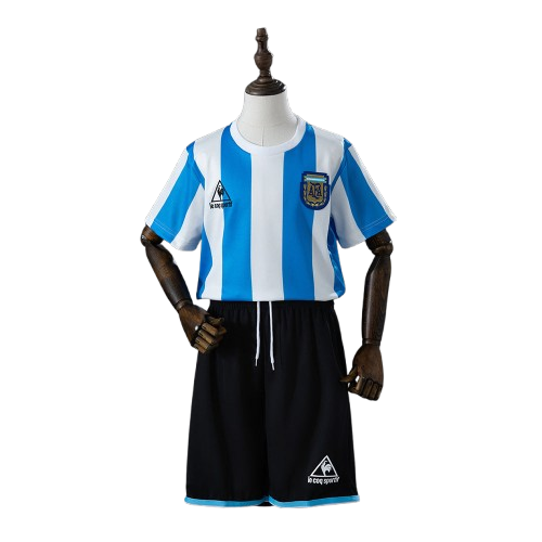 Kit Infantil Argentina Retro Home 1986  - Branco e Azul