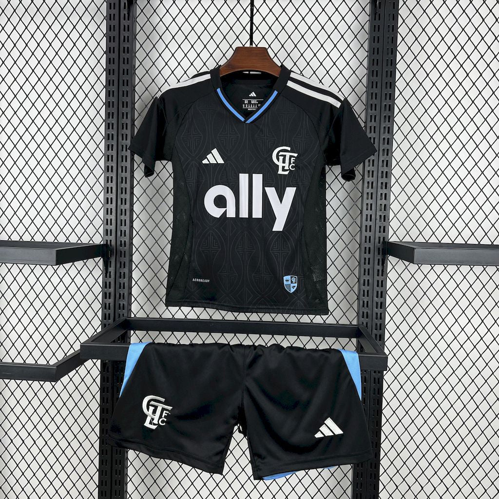 Kit Infantil Charlotte Away 25/26 - Preto