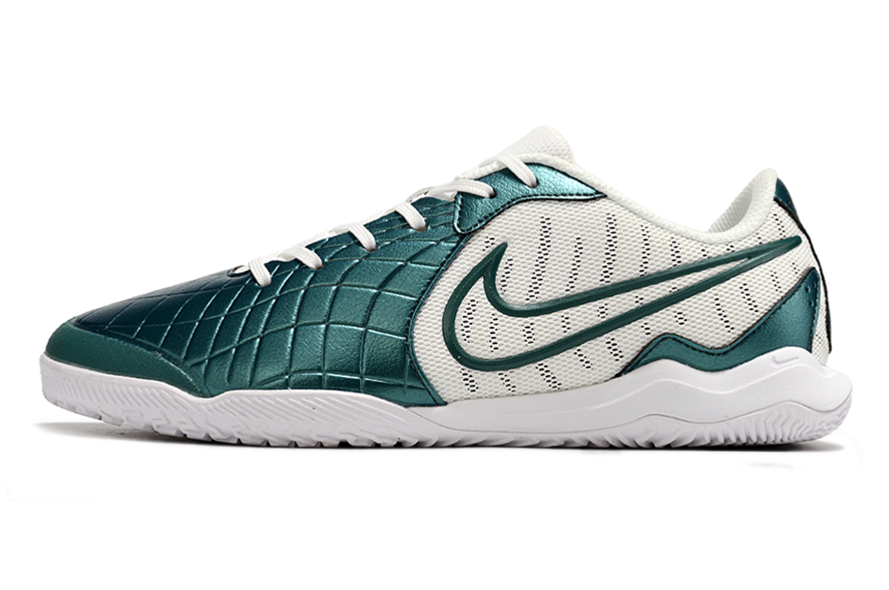 Chuteira Futsal Nike Tiempo Legend 10 Academy IC - Bege com Verde