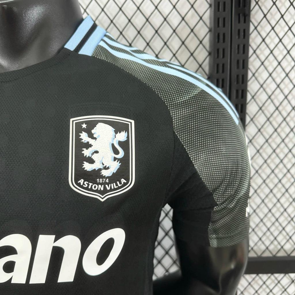 Aston Villa Away 25/26 Jogador Adidas - Preto