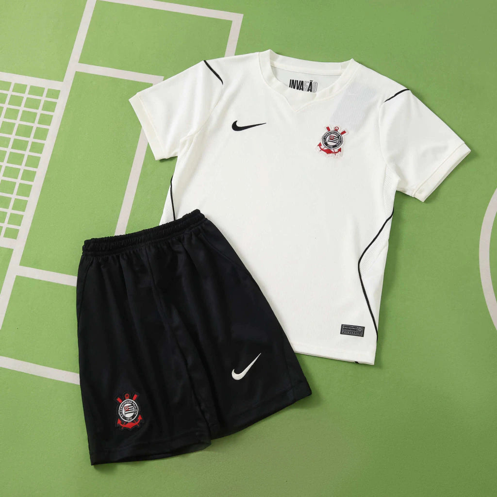 Kit Infantil Corinthians Home 26/27 - Branco