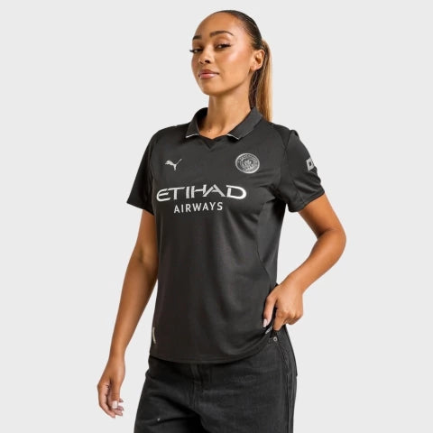 Manchester City Third 25/26 Feminina Puma - Preta