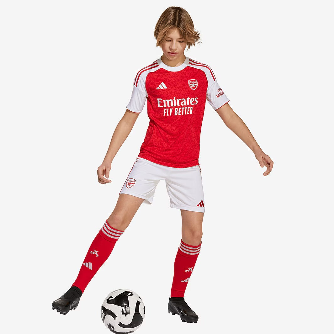 Kit Infantil Arsenal Home 26/27 - Vermelho e Branco