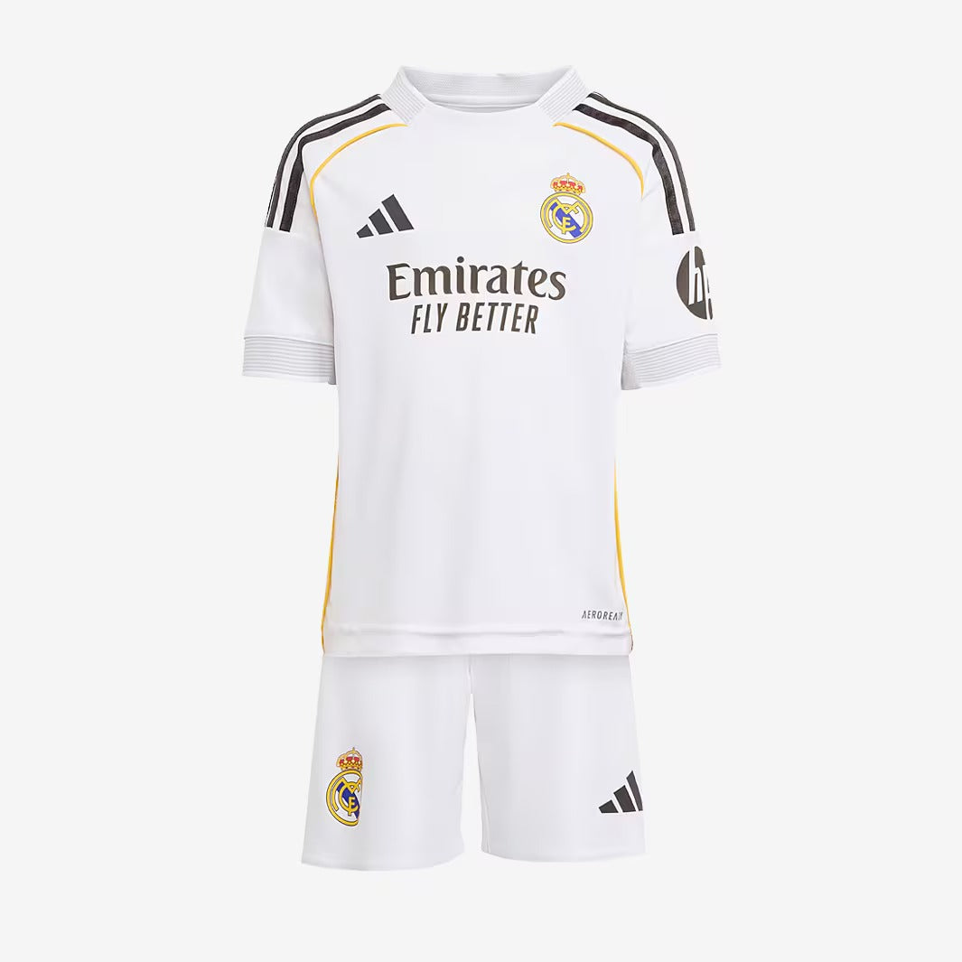 Kit Infantil Real Madrid Home 25/26 - Branca