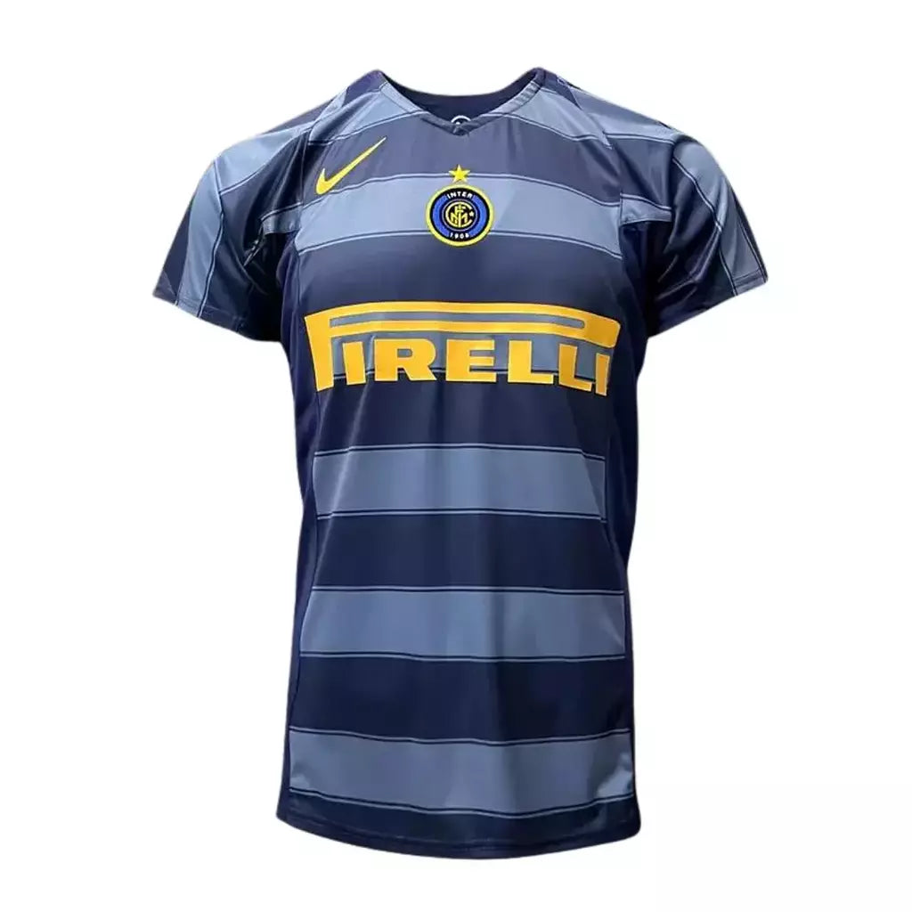 Inter de Milão Away Retrô 04/05 Nike - Azul e Cinza