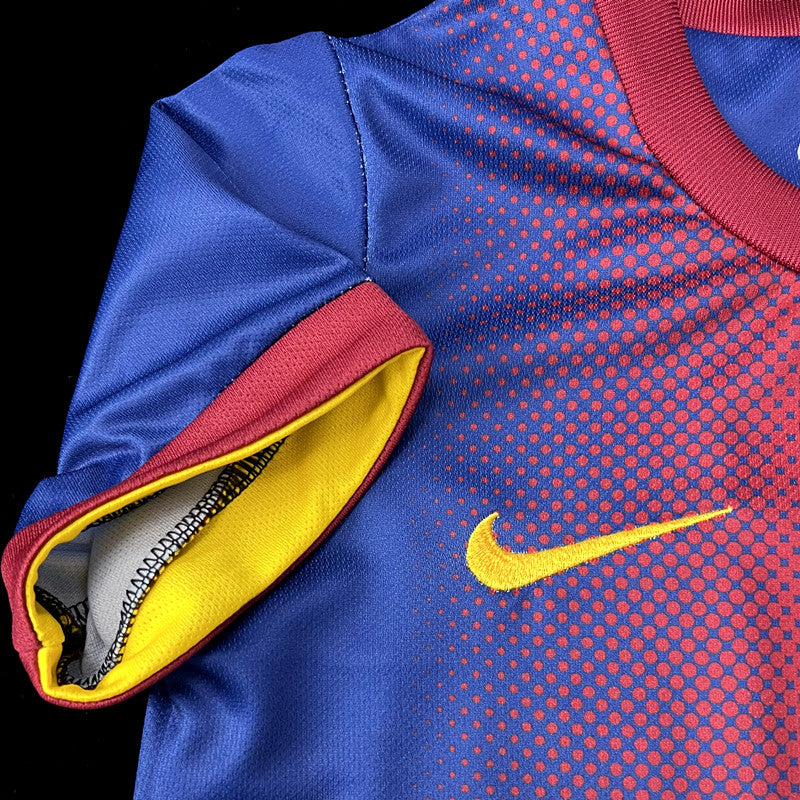 Kit Infantil Barcelona Home Retrô 11/12 - Grená