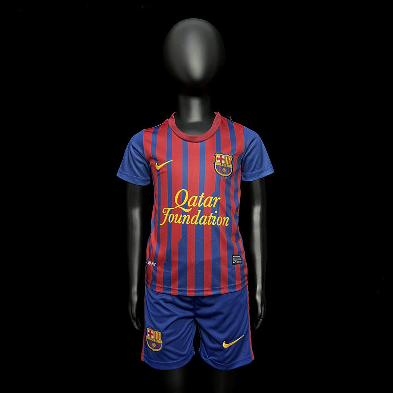 Kit Infantil Barcelona Home Retrô 12/13 - Grená