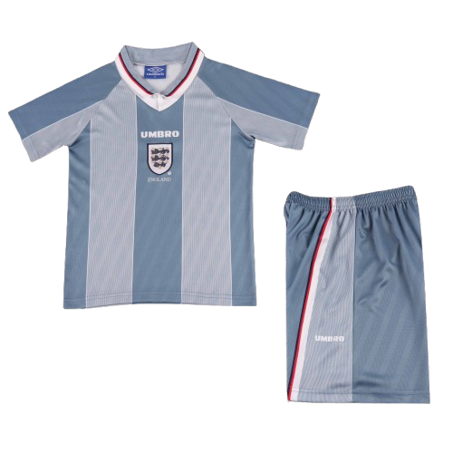 Kit Infantil Inglaterra Away Retro 1996 - Azul