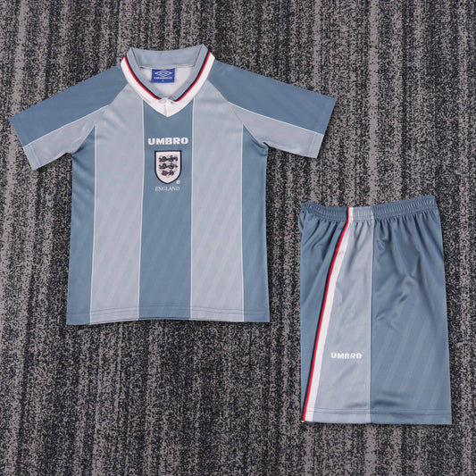 Kit Infantil Inglaterra Away Retro 1996 - Azul