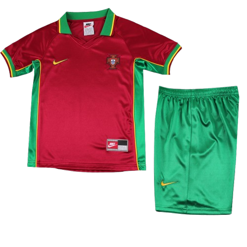Kit Infantil Portugal Home Retrô 97/98 - Vermelho