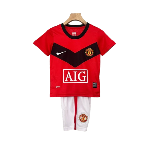 Kit infantil Manchester United Retrô Home 2009 . - Vermelho