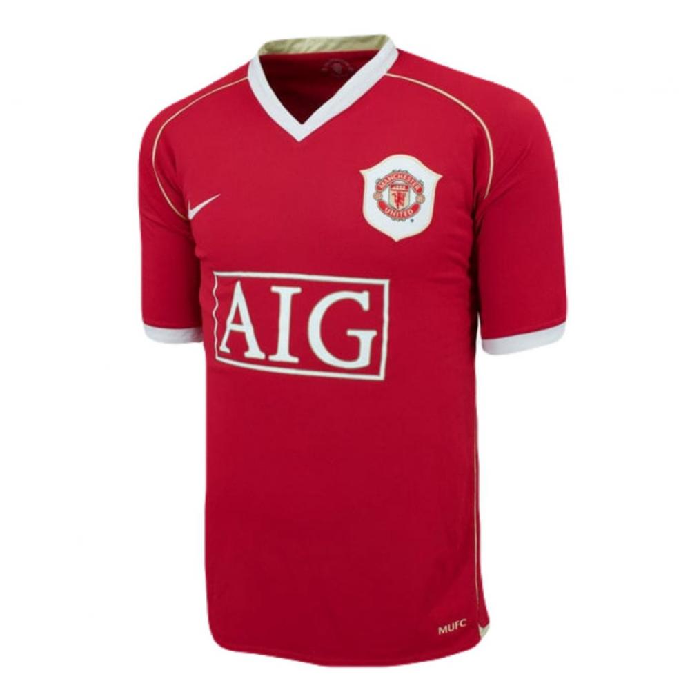 Manchester United Home 06/07 Retrô Nike - Vermelha